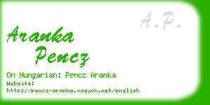 aranka pencz business card